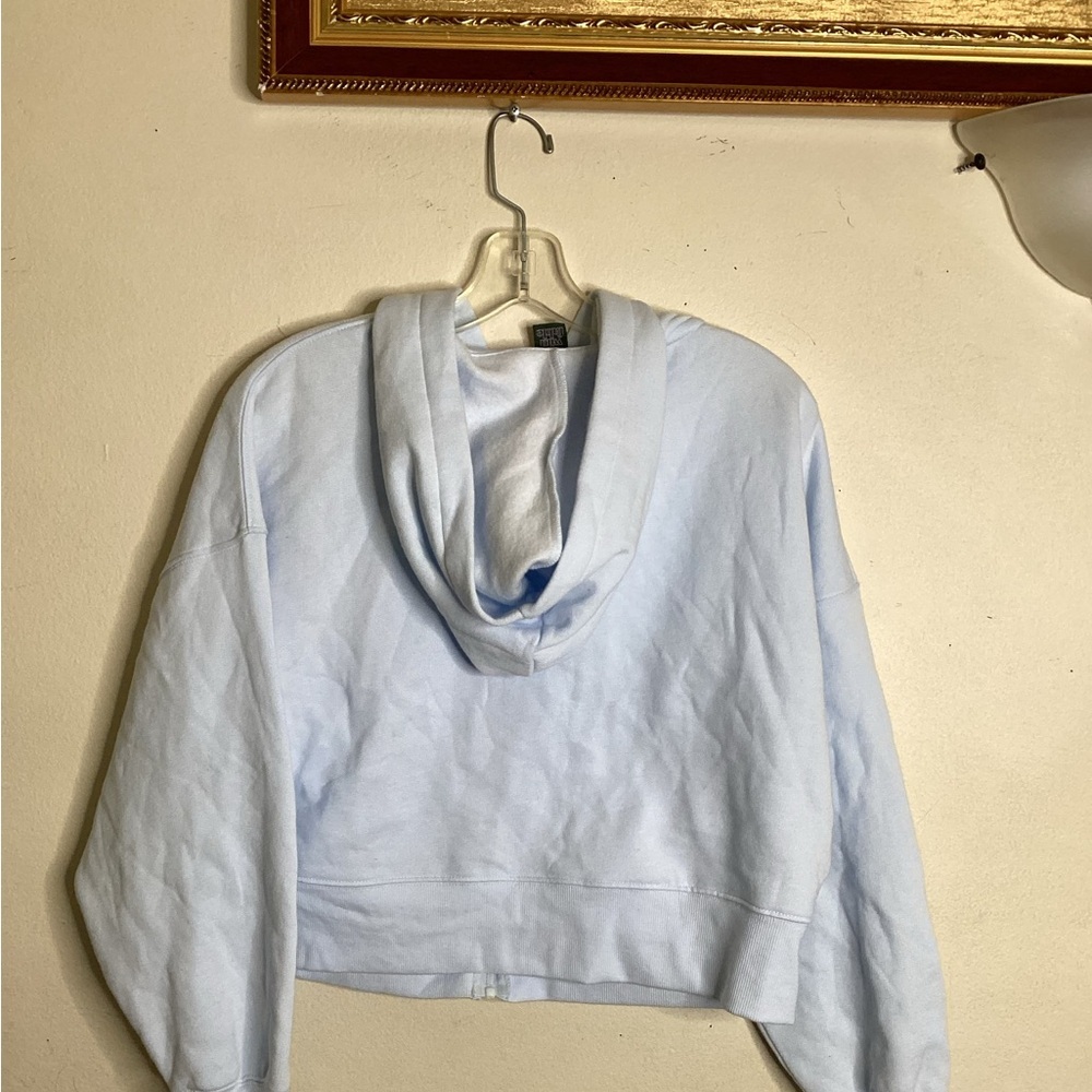 Wild Fable Women's Wedge Zip-Up Hooded Sweatshirt Light Blue - Picture 7 of 7